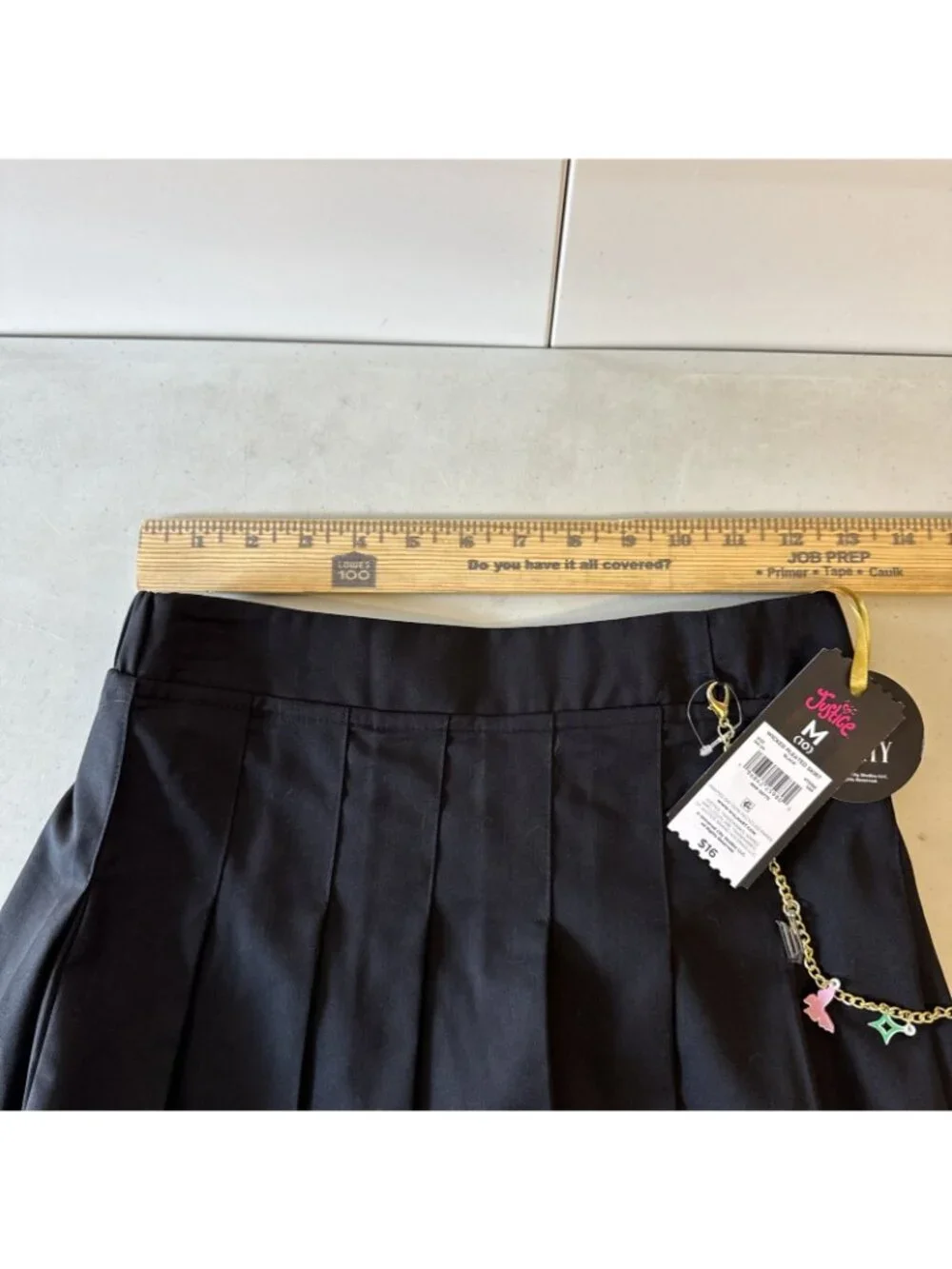 Justice Girls X Wicked Pleated Skirt, Size  MEDIUM 10. BLACK NEW‎